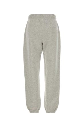Autry Womens Light Grey Cotton Blend Joggers Lightgr.melange Exterior: Polyester Pantaloni Trousers