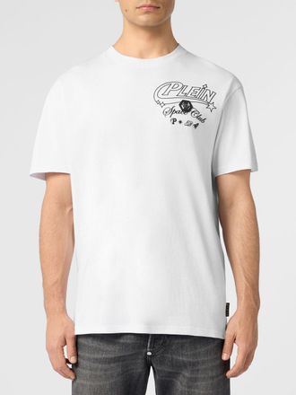 Philipp Plein T-shirt in cotone con stampa logo e slogan a contrasto