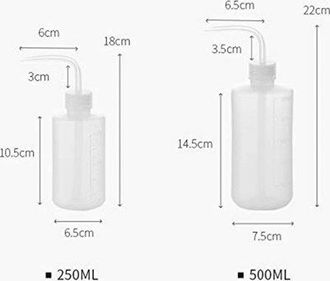 No Brand Juego De 2 Botellas De Pl&aacute;stico Exprimibles De 250 Ml Y 500 Ml Para Laboratorio Y Plantas