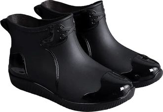 Generic Short Rain Boots Mens, Waterproof Fishing Boots Men Work Rubber Shoes Non-Slip Kitchen Outwear Fishing Shoes Gardening Boots For Men Uk Mens Water Sho