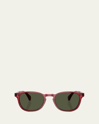Oliver Peoples Finley Esq. Sun Acetate Round Sunglasses