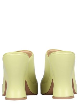 Bottega Veneta High Wedge Wedge Sandals - Yellow