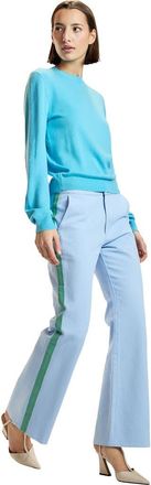 Cynthia Rowley Cotton Cropped Flared Pants in Blue at Nordstrom, Size 6