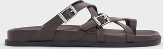 Charles & Keith Crossover Toe-Ring Sandals