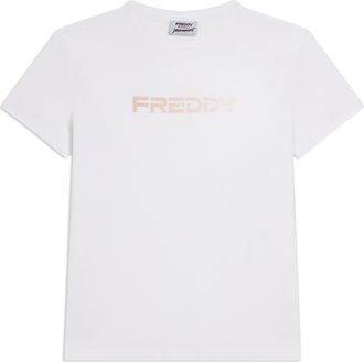 Freddy T-shirt Comfort Fit con Logo FREDDY e Slogan Time Shine