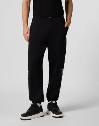 Philipp Plein Jogging Pants Tattoo Patches Men in Black at Nordstrom, Size X-Small/small