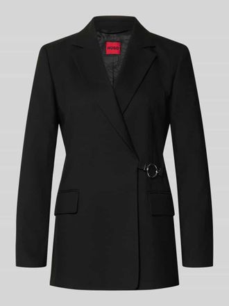 HUGO BOSS Regular Fit Longblazer mit Viskose-Anteil Modell Alinde in Black, Gr&ouml;&szlig;e 34