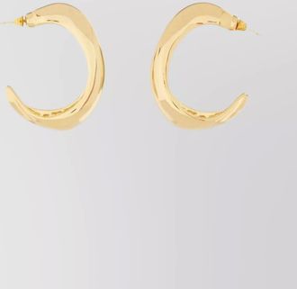Alysi curved gold-tone hoop earrings design