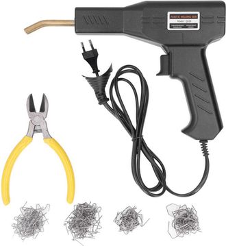 OEM Soldadora De Grapas De 50 W, Herramientas De Garaje, Kit De Reparaci&oacute;n De Parachoques De Coche, M&aacute;quina De Soldadura Negra, Enchufe Europeo De 220 V