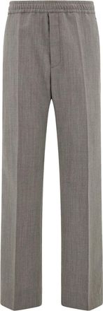 Ferragamo drawstring-waist trousers - men - Mohair/Wool - 50 - Black