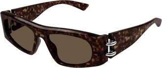 Alexander McQueen Stijlvolle zonnebril Am 0471S - unisex - Zonnebrillen - Bruin - 53 MM - Accessoires