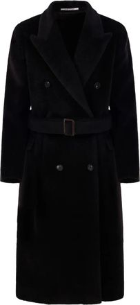 Tagliatore Cappotto doppiopetto con cintura - Nero