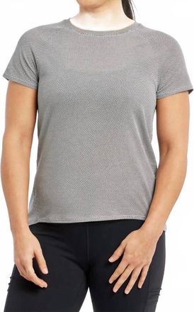 Oiselle Flyout Short Sleeve Top In Black/white