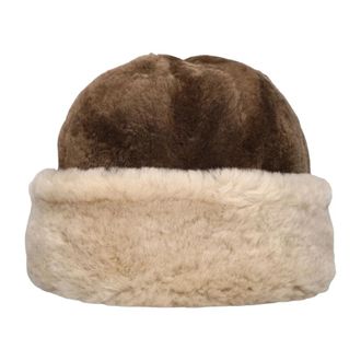 Becks&ouml;ndergaard Shearling Hoed voor Stijlvolle Winterdagen - Dames - Hoeden - Bruin - M/L - Wol - Accessoires