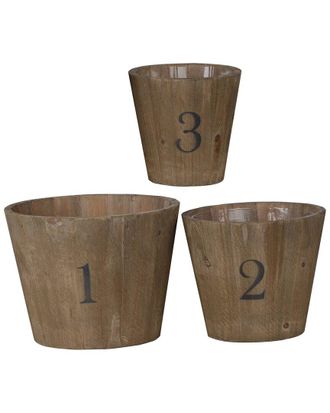 A&B Home Discontinued A&B Home Set Of 3 Thornton Flower Planters
