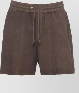 Parosh suede leather shorts featuring four pockets