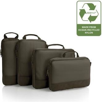 Heys EcoTex Compression Packing Cube 4 Piece Set in Green Moss at Nordstrom