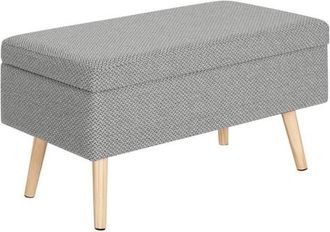 Woltu Woltu Cassapanca Pouf Contenitore Panca Sgabello Poggiapiedi Rettangolare Lino