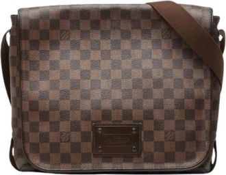 Louis Vuitton Pre-owned Vintage Messenger Bag - Dames - Vintage Schoudertas - Bruin - ONE Size - Leer - Vintage