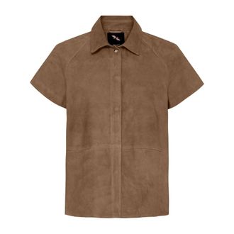 BTF-CPH Camisa de Ante - Blouses & Shirts - Mujer - Marr&oacute;n - 2XL