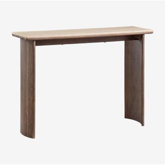 Sklum Consolle ingresso 105x35 cm in travertino e legno di acacia Casilda SKLUM