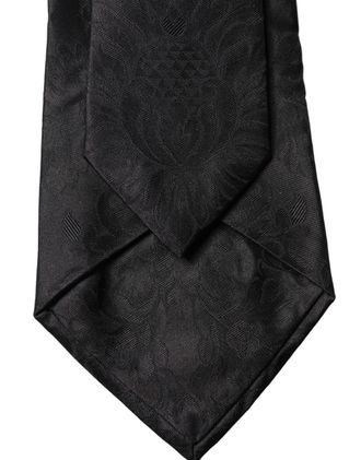Dolce & Gabbana Paisley Woven Silk Necktie - Black