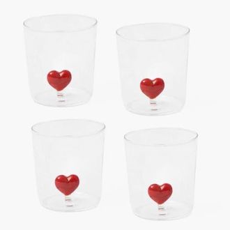 Mrs. Alice Love Heart Glasses in Red at Nordstrom
