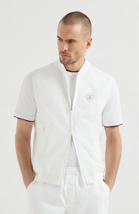 Brunello Cucinelli Nylon vest with logo in White at Nordstrom, Size Xxx-Large Eu