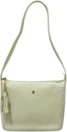 Bally Pre-owned Shoulder Bag - Dames - Vintage Schoudertas - Wit - ONE Size - Leer - Vintage