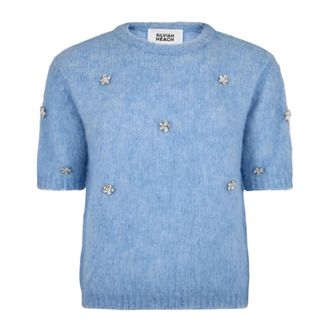 Silvian Heach Truien & Vesten, Dames, Blauw, L, Wol, Fluffy Sweater