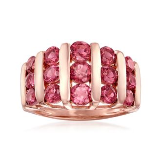 Ross-Simons Pink Tourmaline Ring in 18kt Rose Gold Over Sterling