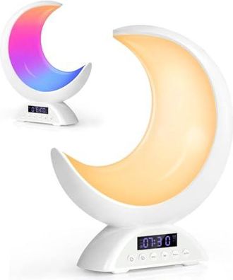 OEM Despertador Con Luz, Luz De Luna, L&aacute;mpara De Despertador Con Altavoces Bluetooth, L&aacute;mpara De Noche T&aacute;ctil Con Despertador Infantil, Luz De Noche Infan