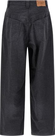 Balenciaga Mens Gray Cotton Casual Pants