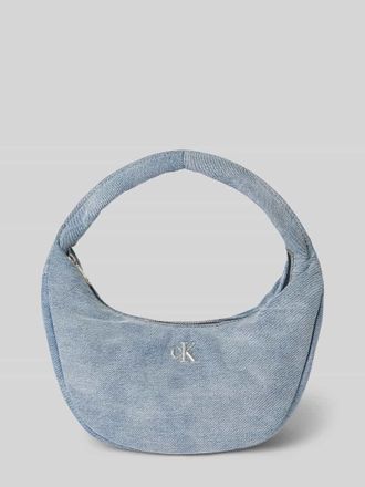Calvin Klein Henkeltasche mit Label-Stitching in Jeansblau, Gr&ouml;&szlig;e 1