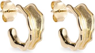 Daisy London Leaf 18kt Gold-plated Hoop Earrings - One Size