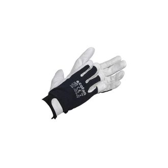 cofan Guantes De Vacuno Con Dorso De Tela Con Cierre De Velcro Y Mu&ntilde;equera El&aacute;stica Cofan T-10 (12 Pares)
