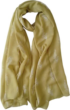GlamLondon Rosemary Sprigs Print Scarf Womens Light Fashion Shawl Wrap (Green Light)