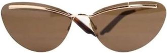 Dior Pre-owned Accessories, female, Brown, Size: ONE SIZE Pre-owned Vintage Metal Sunglasses