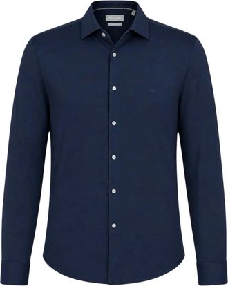 Michael Kors Camicia Tech Knit Slim Fit - - Shirts - Uomo - Blu - XL