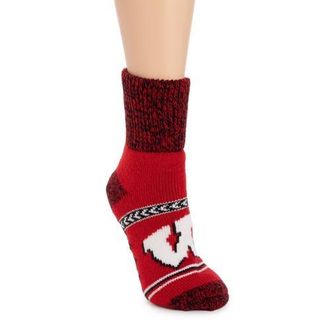 Muk Luks Gameday Unixex Short Heat Retainer Socks in Wisconsin at Nordstrom