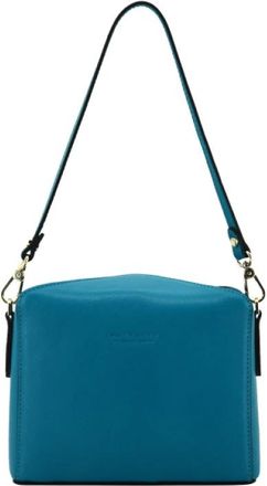 Pourchet Cassetta Schoudertas - Dames - Schoudertassen - Blauw - ONE Size - Leer - Tassen