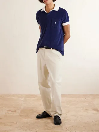 Polo Ralph Lauren Logo-Embroidered Cotton-Blend Terry Polo Shirt