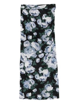 Stella McCartney floral midi skirt - Black