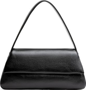 Liselle Kiss Elliot Leather Top Handle Bag in Black Crushed at Nordstrom