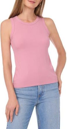 Halogen Fitted Ribbed Tank Top in Mauvewood at Nordstrom Rack, Size X-Large