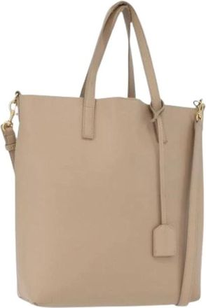 Saint Laurent Pre-owned Tote Bags, female, Beige, Size: ONE SIZE Pre-owned Vintage Tote Bag
