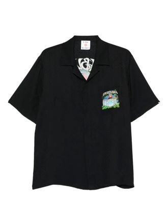 Casablanca short-sleeve graphic shirt - Black