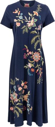 Johnny Was Womens Raw Seam Crew Neck Dress, Sophie