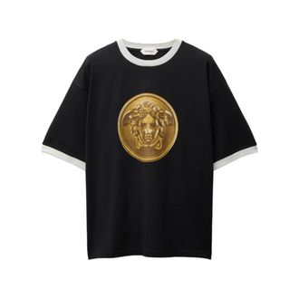 Versace T-Shirts, male, Black, L, T-shirt