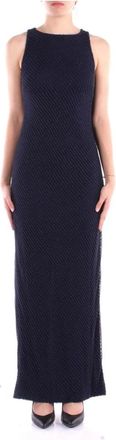 Ralph Lauren Kleedjes, Dames, Blauw, L, Polyester, Zakaria Studs Maxi Jurk